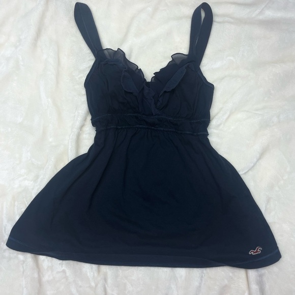 Vintage 2000s Hollister navy babydoll top - Picture 3 of 3